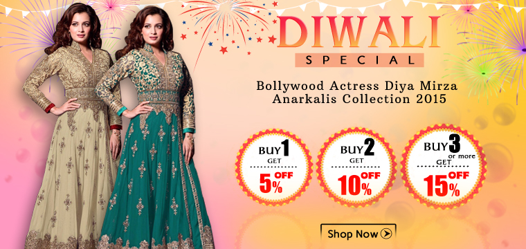 Dia Mirza wedding and New Year 2016 special latest fashion Indian designer anarkali suits online with discount sale at pavitraa.in